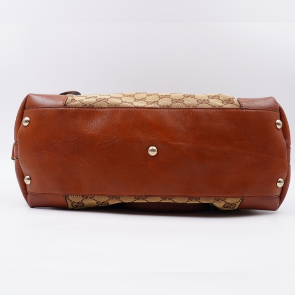 AV04 ❤️ GUCCI Monogram Brick Lane Boston - Picture 11 of 15